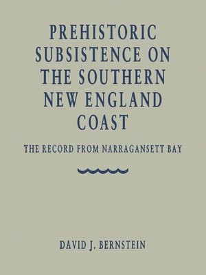 cover image of Prehistoric Subsistence on the Southern New England Coast